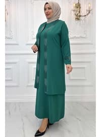 أخضر زمردي - فستان