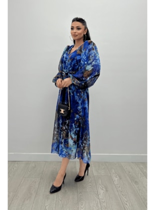 Saxe Blue - Evening Dresses - Giyim Masalı