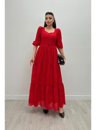 Red - Evening Dresses - Giyim Masalı