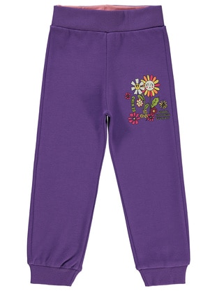 Purple - Girls` Sweatpants - Civil Girls