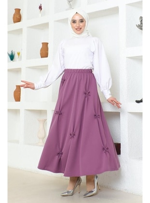 Purple - Skirt - Burcu Fashion