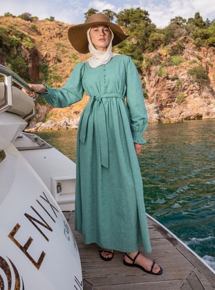 Nile Green - Modest Dress - Refka