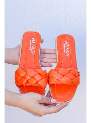 Orange - Slippers - Bestenur