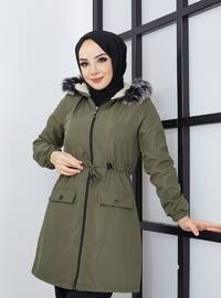 Women's Short Raincoat Bondit Coat Khaki