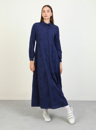 Navy Blue - Modest Dress - Benin