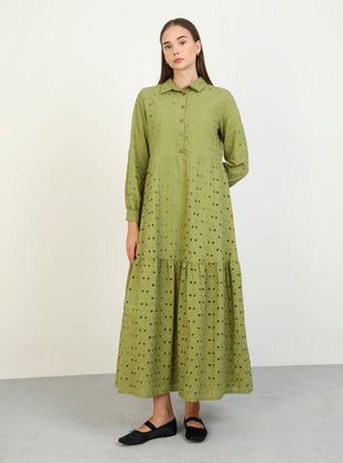 Green - Modest Dress - Benin