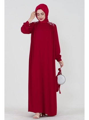 Red - Modest Dress - Sevitli