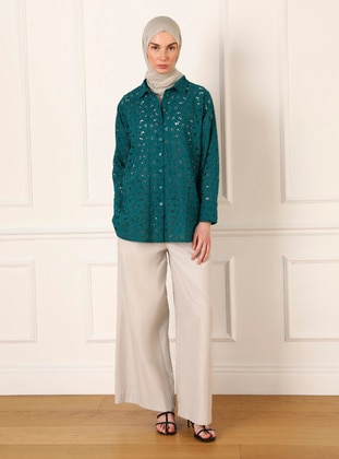 Turquoise - Blouses - Refka