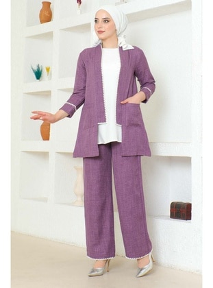 Purple - Unlined - Suit - İmaj Butik