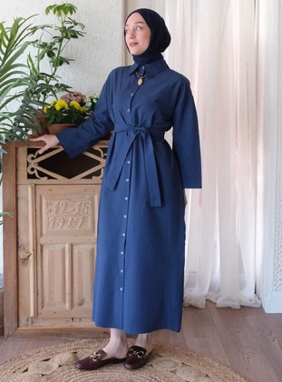 Navy Blue - Modest Dress - Ceylan Otantik