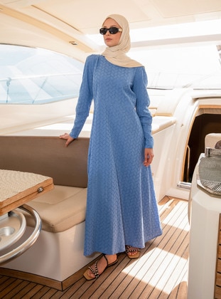 Deep Blue - Modest Dress - Refka