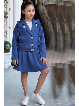 Navy Blue - Girls` Suit - Riccotarz