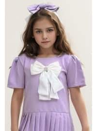 Lilac - Fully Lined - Girls` Dress