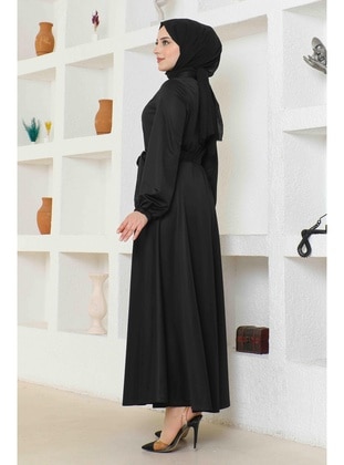 Black - Abaya - Burcu Fashion