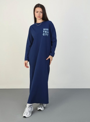 Navy Blue - Modest Dress - Benin