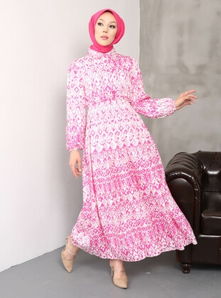 Pink - Modest Dress - Vav