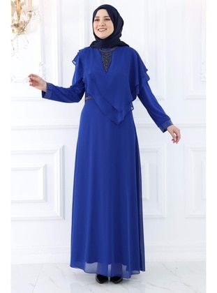Saxe Blue - Modest Evening Dress - Amine Hüma