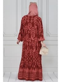 Brick Red - Modest Dress
