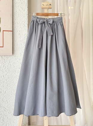 Grey - Skirt - Ceylan Otantik