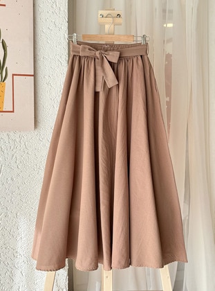 Milky Brown - Skirt - Ceylan Otantik