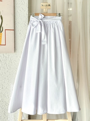 White - Skirt - Ceylan Otantik