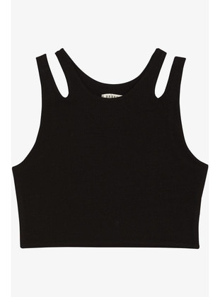 Black - 150gr - Girls` T-Shirt - Breeze Girls&Boys