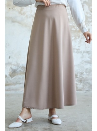 Beige - Unlined - Skirt - InStyle