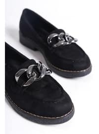 Black - Suede - Sandal - 700gr - Casual Shoes