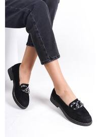 Black - Suede - Sandal - 700gr - Casual Shoes
