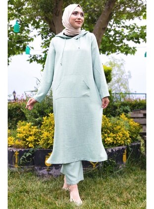 Mint Green - Suit - Hafsa Mina