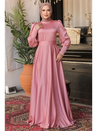 Dusty Rose - Dog collar - Unlined - Modest Dress - InStyle
