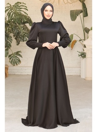 Black - Dog collar - Unlined - Modest Dress - InStyle