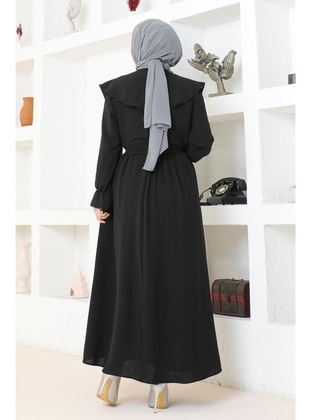 أسود - فستان - Burcu Fashion