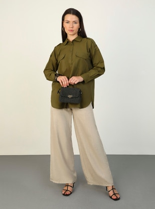 Khaki - Blouses - Refka