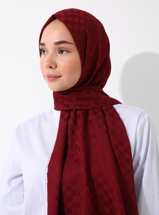 Burgundy - Shawl - Tuva