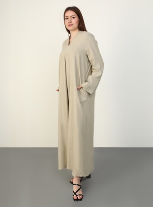 Camel - Plus Size Dress - Alia