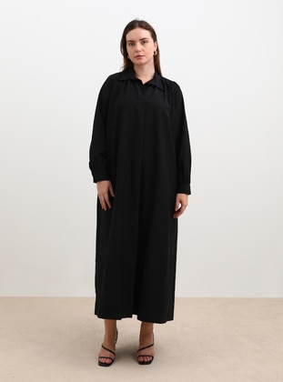 Black - Plus Size Dress - Alia