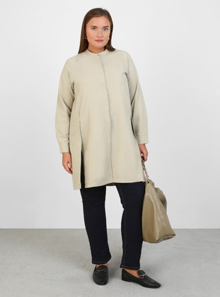 Stone Color - Plus Size Tunic - Alia