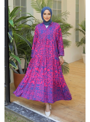Fuchsia - Ethnic - Modest Dress - InStyle