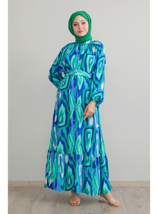 Green - Unlined - Modest Dress - InStyle