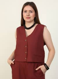 Brown - Plus Size Suit