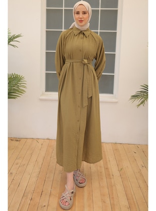 Khaki - Modest Dress - Benguen