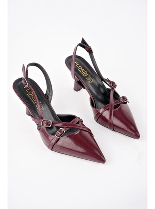 Burgundy - High Heel - Heels - Muggo