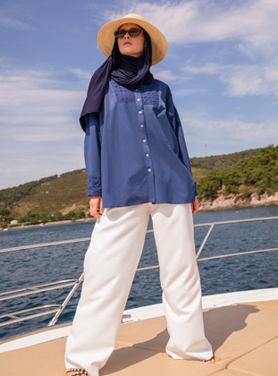 Navy Blue - Tunic - Refka