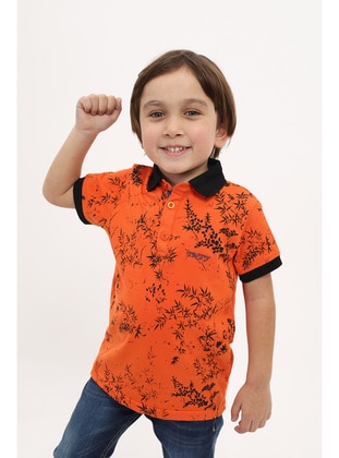 Orange - Boys` T-Shirt - Toontoy