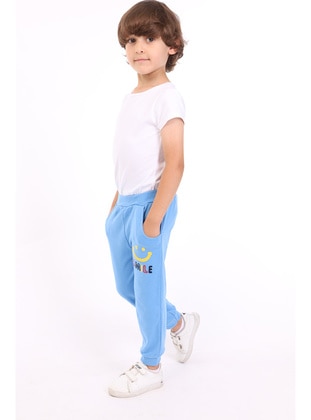 Green - Turquoise - Blue - Boys` Sweatpants - Toontoy