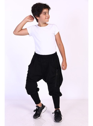 أسود - ملابس رياضية سفلية للأولاد - Toontoy