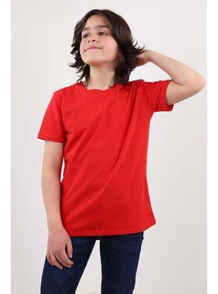 Black - Red - Boys` T-Shirt - Toontoy