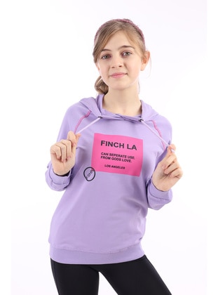 Black - Powder Pink - Lilac - Girls` Sweatshirt - Toontoy