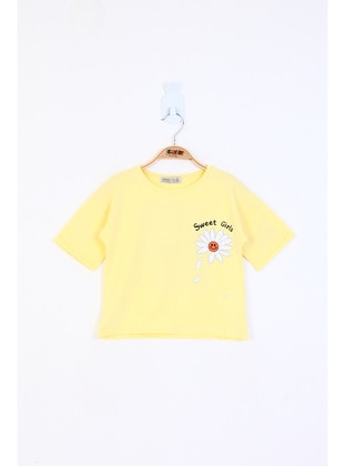 Salmon - Yellow - Girls` T-Shirt - Toontoy